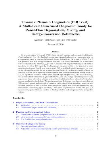 Tokamak Lambda POC